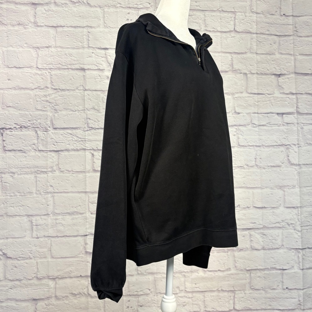 Cutter & Buck Mens XL Roam Recycled Black Quarter Zip Pullover Long Sleeve - Picture 3 of 13